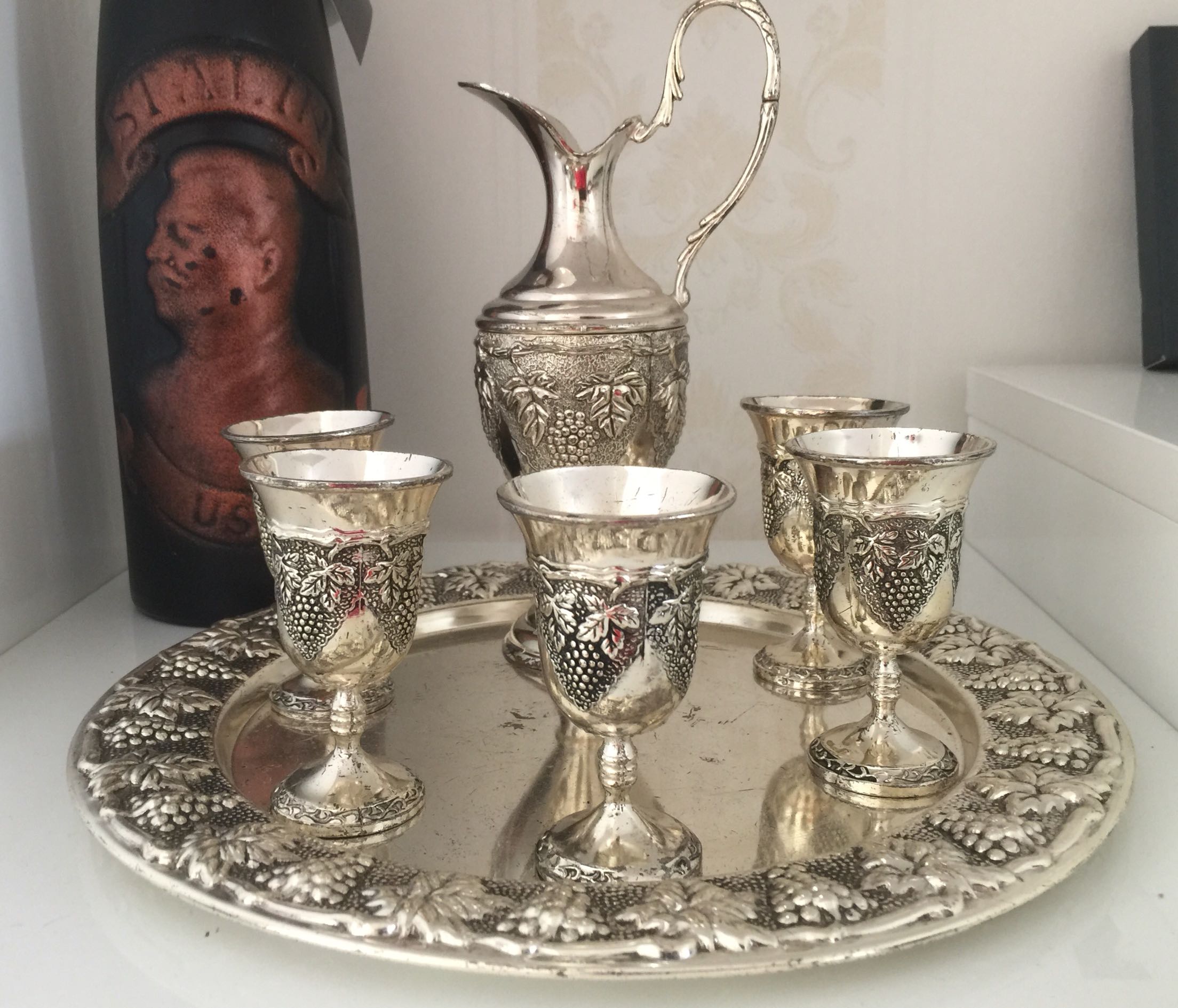 Soviet period alloy silver plated wine with a set-Taobao