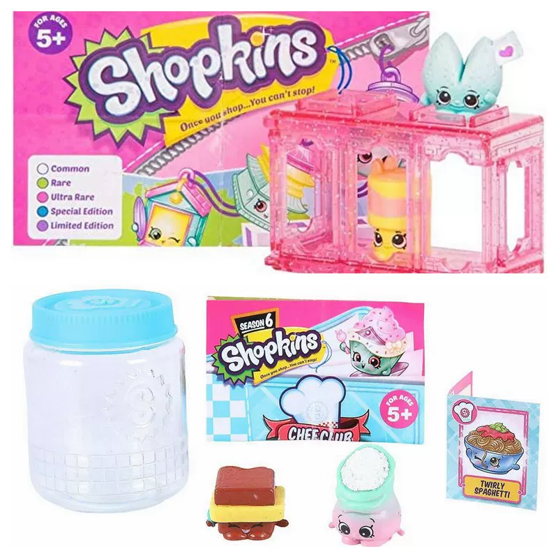 Сюрприз-бокс (Shopkins) коллекция «Шоппинг эльф» и супермаркет, маленькие фигурки