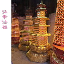 Temple Thousand Buddha Lamp Prayer lamp Bright lamp Merit Wishing Lamp Taoist Thousand Buddha Wall Buddhist Rotating Thousand Buddha Lighthouse