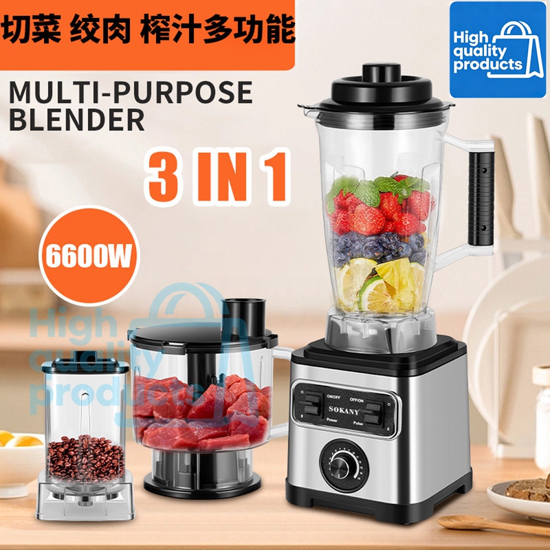 3 in 1 English Blender Mixer Juicer Fruit Food Processor 3L