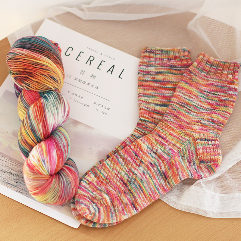 Knits [Hand-Dyed Sock Yarn] Medium-Fine Merino Wool Nylon Mp Sweater Gradient Yarn Shawl Yarn