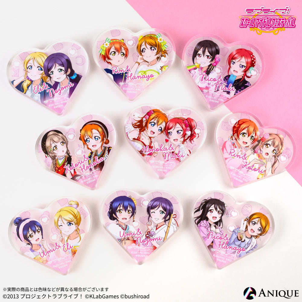【Подлинное место в Пинтуане】 Маджонг и подвеска в форме двойного сердца lovelive mu's Muse Anique Изображение 1