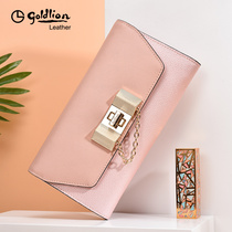 Golden Lilly Wallet Womens Leather Long Womens Handbag 2020 New Fashion Korean Edition Large Capacity Can Put Mobile Phone