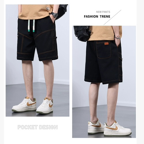 Зеленая униформа медсестры, летние тонкие шорты, хлопковые штаны для отдыха, оверсайз, большой размер, в американском стиле