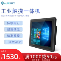 Industrial control all-in-one capacitive resistive touch screen 10 12 15 17 19 21 5-inch industrial tablet computer fully enclosed display embedded Wall PLC Quad Core i3 I