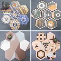 Nordic style hexagonal tiles 200x230 kitchen floor tiles bathroom wall tiles balcony floor tiles personality retro
