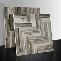 Antique wood tiles 600x600 living room bedroom study non-slip floor tiles matte retro imitation solid wood floor tiles