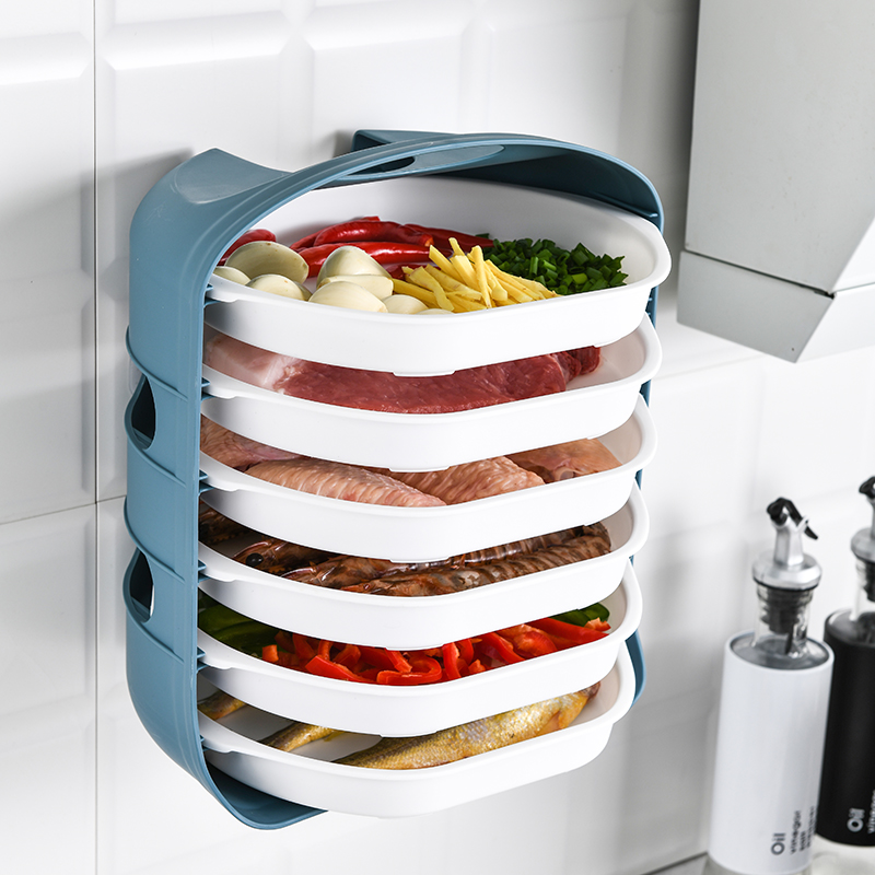 Kitchen Prepared Dishes With Plate Multilayer Hot Pot Dishes Home Wall-mounted Superimposing Gods Equipment Dinner Plate