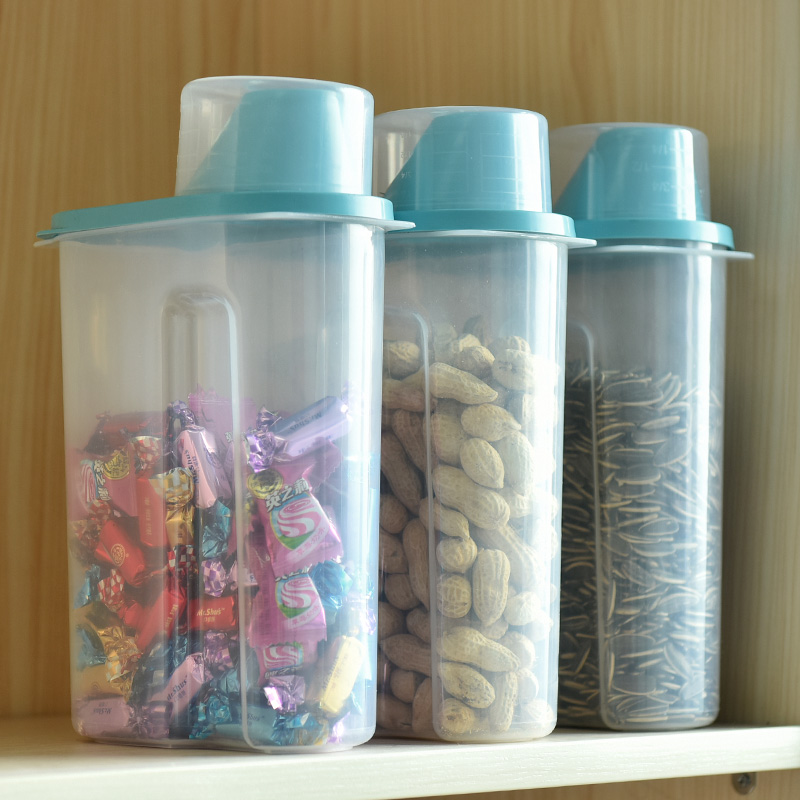 Plastic bottle Transparent sealed jar Bean storage jar Plastic storage bottle Grain sealed storage bottle
