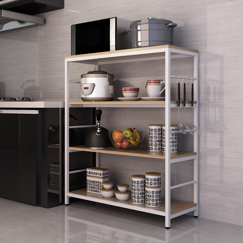 Kitchen Shelving Ground Style Discharge Pan Oven Microwave Oven Rack Multilayer Storage Containing shelf Home metal shelves