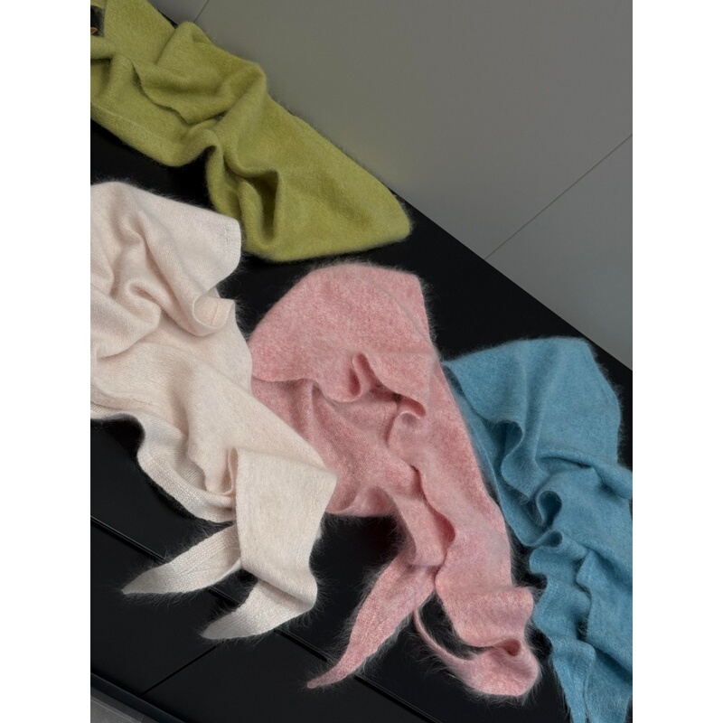 Sheep Wool + Cashmere + Mulberry Silk! Red Celebrity Store 198+ Brushed Triangular Shawl Scarf Z423 Sheep Wool + Cashmere + Mulberry Silk! Red Celebrity Store 198+ Brushed Triangular Shawl Scarf Z423