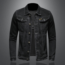 Casual tooling denim jacket mens ins trend Korean spring and autumn 2021 New handsome fried street denim jacket