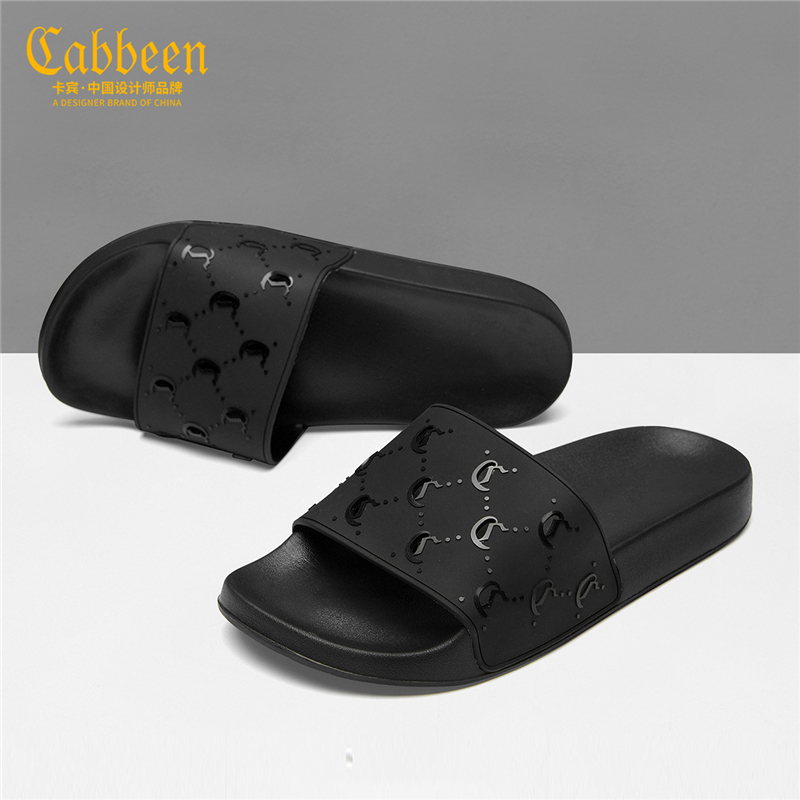 Men's Slip-On Sandals for Outdoor Use, Thick-Soled Summer Bathroom Trendy Brand Men's Sports Outdoor Sandals