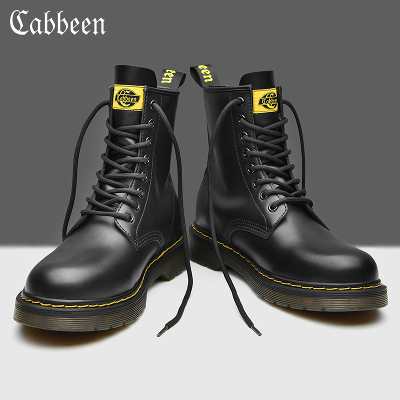 Cabins Martin boots Men's winter gush warm cotton shoes High drum Inlan wind frock boots genuine leather men's boots