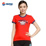 PEPSI Pepsi áo thun thể thao nữ chính hãng retro Kiểu dáng mùa hè Cotton đỏ cổ tròn tay ngắn 041123202