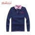 Budweiser áo mới màu rắn POLO áo sơ mi nam dài tay thời trang áo thun cotton giản dị nam Paul Slim áo thun có cổ Polo