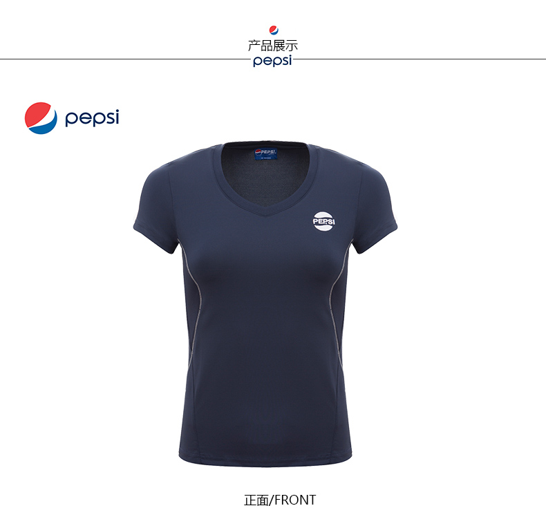 PEPSI Pepsi áo thun thể thao cơ bản chính hãng nữ đơn giản mùa hè nhanh khô nhanh bó sát cổ tròn tay áo ngắn 03720210 áo thun tanktop nam
