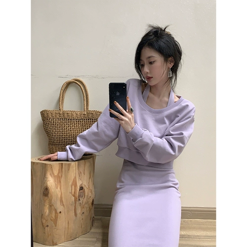 Летний спортивный костюм, универсальная толстовка, платье, комплект