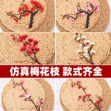 Имитация цветов сливы и ветвей персика, украшения для гостиной, сухие сушеные цветы, бонсай, зимнее сладкое украшение, цветы в горшках, украшение домашнего интерьера, искусственные цветы