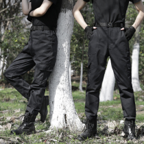 Summer security outdoor black color training pants mens war womens gong pants wear-resistant camouflage breathable bags for long combat pants