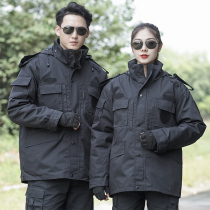 Winter military cotton coat men cold storage thickened warm duty uniform training coat security multi-function waterproof cold clothing