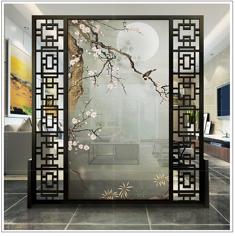 Trung Quốc màn hình phân vùng phòng khách hiên thời trang cổ điển phòng khách gỗ rắn văn phòng rỗng màn hình hiện đại tối giản di động - Màn hình / Cửa sổ mẫu khung bảo vệ cửa sổ bằng gỗ
