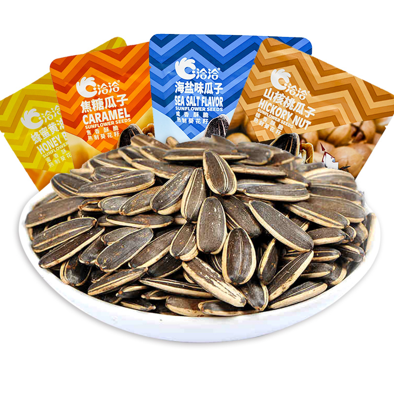 Qia Qia Caramel Sunflower Seeds 108 г * 5 пакетиков с разными вкусами офици...