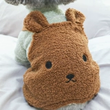 Комбинезон, флисовый демисезонный удерживающий тепло пуховик, с медвежатами