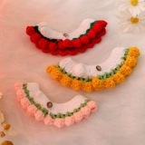 Шарф, милый чокер, плетеная клубника, трикотажное регулируемое ожерелье, цепочка, кот, котенок