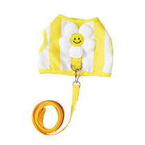 Dog leash vest-style harness for walking the dog in summer cute style adjustable dog leash pet supplies