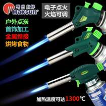 Pulse fresh card type air fire gun barbecue igniter burning pig hair flamethrower blowtorch nozzle baking card spray gun