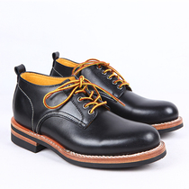 Spring and autumn leather mens retro casual lace-up leather shoes Click Goodyear British Business mens shoes tooling shoes