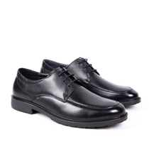 Leather low-top professional work shoes round head lace-up spring and autumn single shoes Business formal mens shoes unit allotment shoes