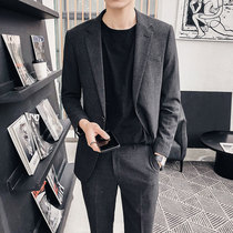 Spring New handsome suit mens suit casual youth Korean trend students slim a set of casual suits