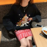 Корейский шикарный гонконгский аромат ретро легкий, легкий приготовленный в стиле Хебена Yu сестра короткий свитер с двумя короткими юбками осень