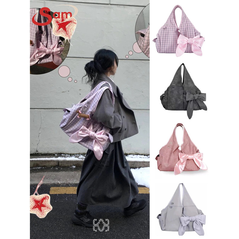 Korean Niche New Model Siweol107 Yoonjin Same Style Bow Tote Bag Shoulder Bag Underarm Handbag for Women