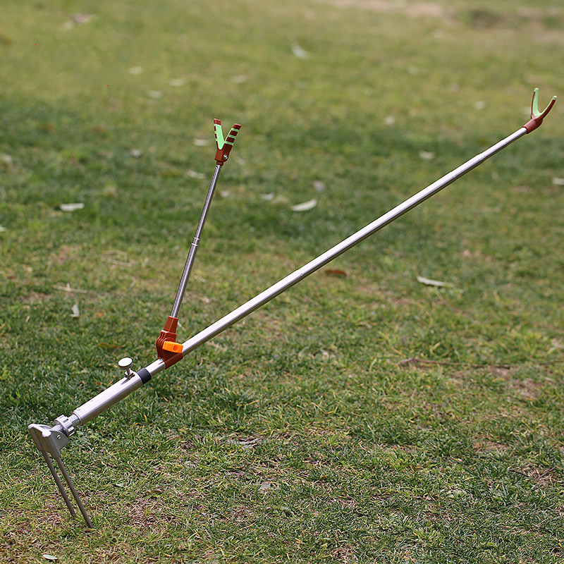 Stainless steel 2 1 m stainless steel fishing supplies turret bracket with ground insert pole bracket ground insert fishing pole