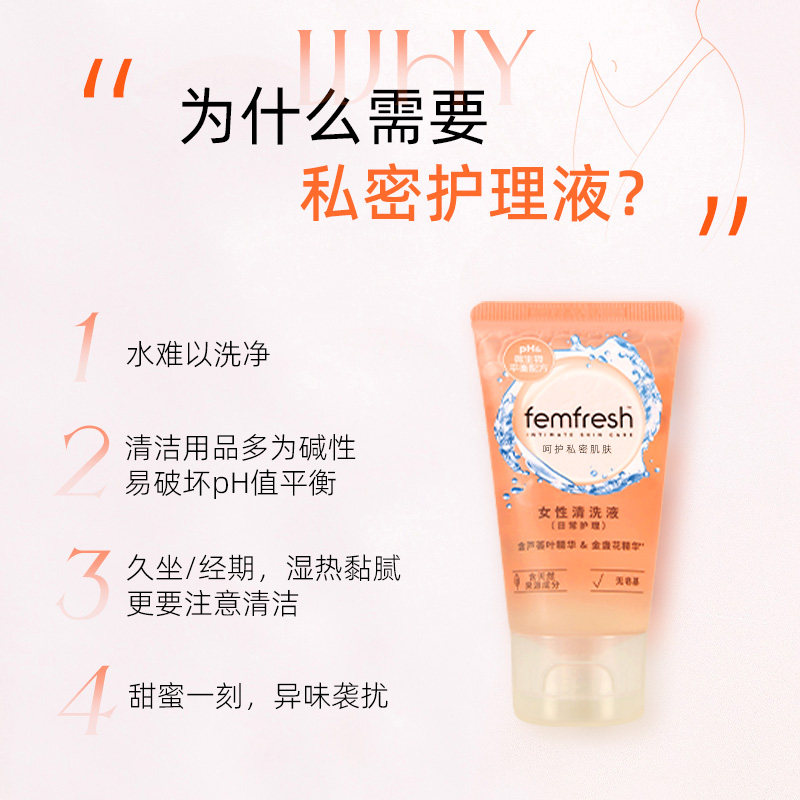 [New Product Launch] British Femfresh Feminine Private Parts Wash and Care Liquid for Daily Care, Portable Size 50ml