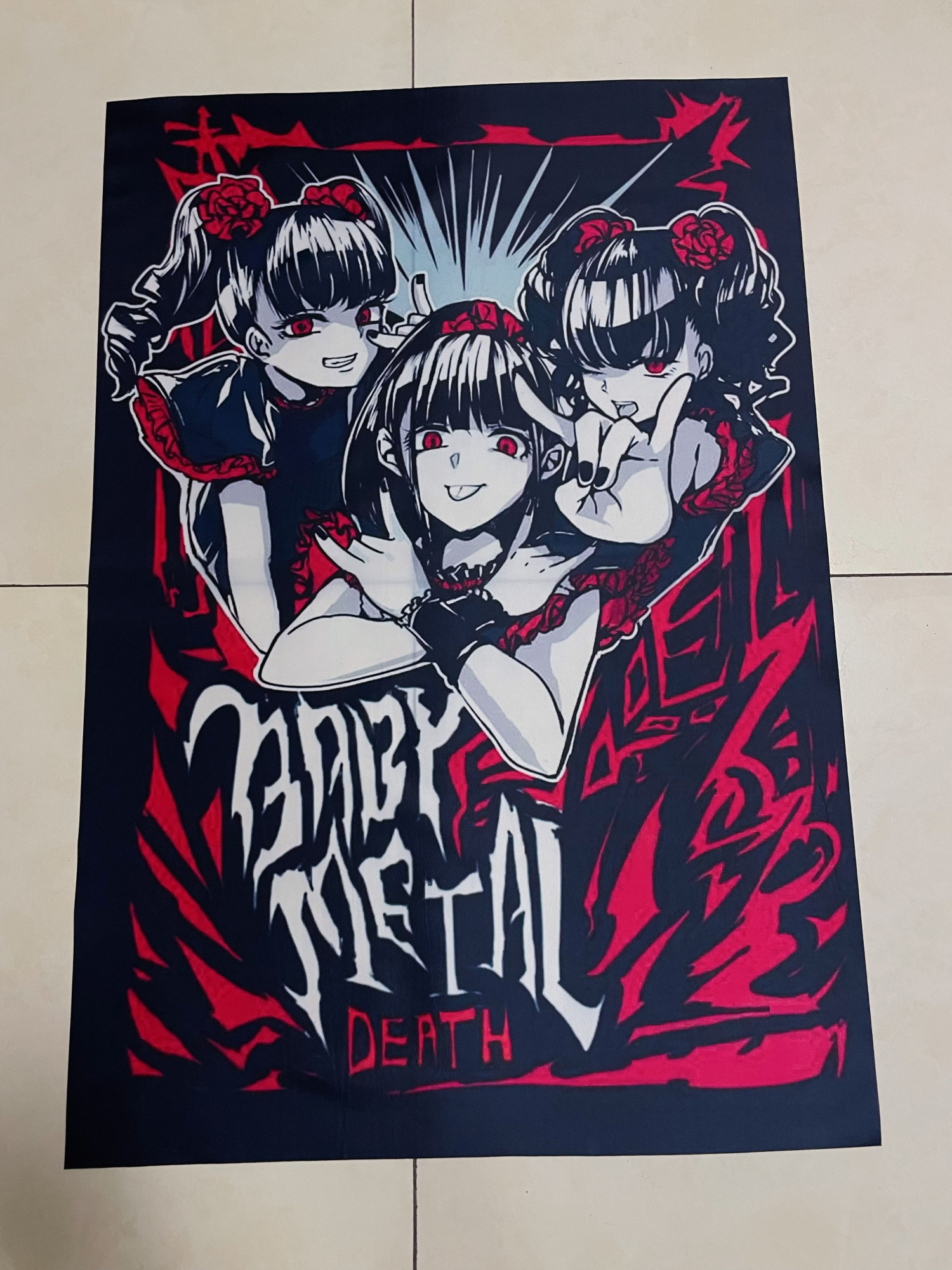 Japanese BABYMETAL BAND PERIMETER Hanging Flags Two Metal Rock Living Room Dorm Room Decorations-Taobao