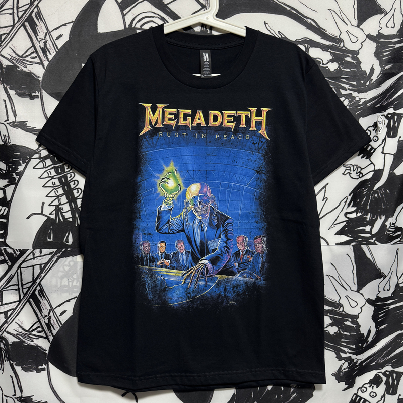【Gildan Short Sleeve】Megadeth Band Merchandise European and American Thrash Metal Rock Pure Cotton Unisex T-Shirt 240 【Gildan Short Sleeve】Megadeth Band Merchandise European and American Thrash Metal Rock Pure Cotton Unisex T-Shirt 240