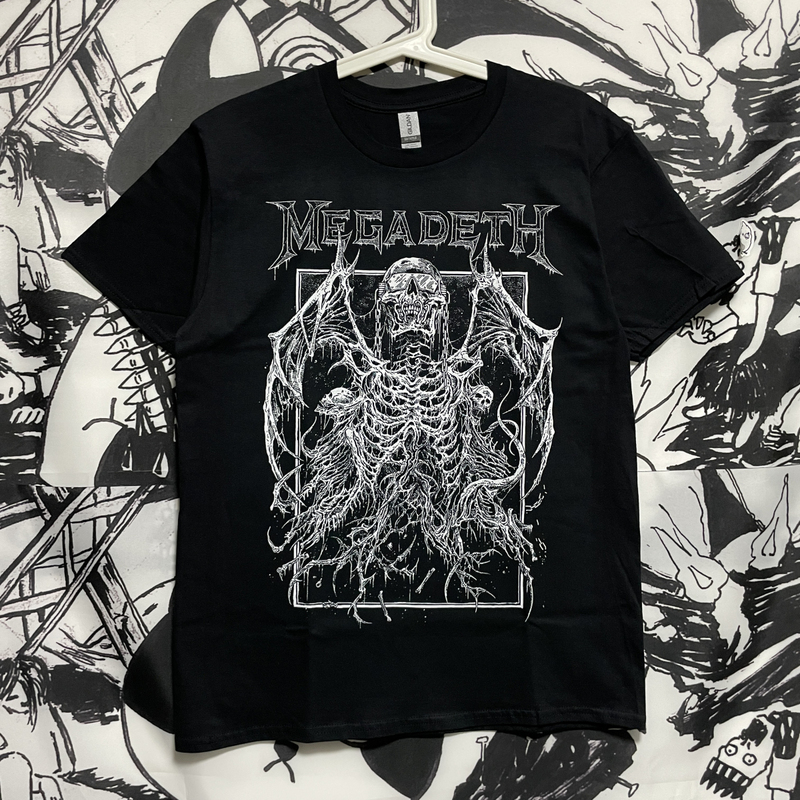 【Gildan Short Sleeve】Megadeth Band Merchandise European and American Thrash Metal Unisex Rock Pure Cotton T-Shirt 194 【Gildan Short Sleeve】Megadeth Band Merchandise European and American Thrash Metal Unisex Rock Pure Cotton T-Shirt 194