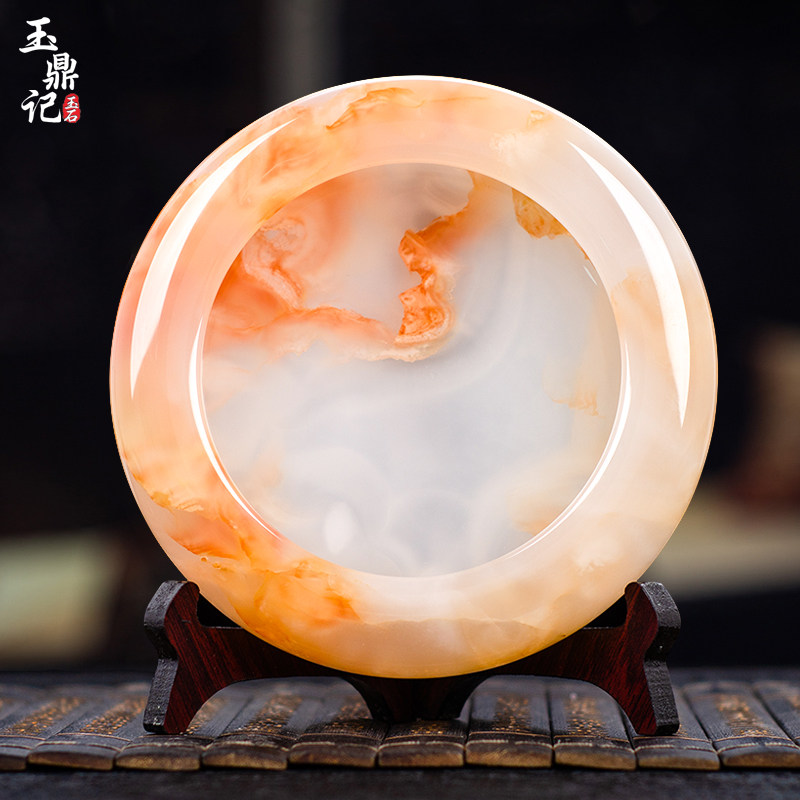 Natural Jade Creative Home Individuality Living Room Cigar Cigarette Ashtray Minimalist Office Chinese Stone Chaise Custom Gift