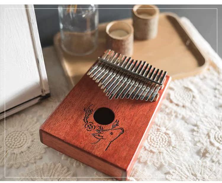 Đàn piano ngón tay cái Kalimba 17 âm thanh piano ngón tay cho người mới bắt đầu mà không cần học nhạc cụ cầm tay mini - Nhạc cụ phương Tây trống điện tử yamaha