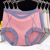 Large size underpants woman 200 catty mm pure cotton high waist lifting hip lady large size plus fattening up summer thin section full cotton