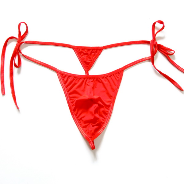 Quần nam Thong T Quần nam Sexy Sexy eo thấp Trong suốt Dây lụa Silk Ribbon Dây đeo Đồ lót thoải mái T-289 quần sịp