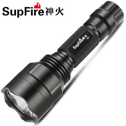 Supfire god fire M2 intense light flashlight rechargeable night riding light bike light hiking bike light outdoor