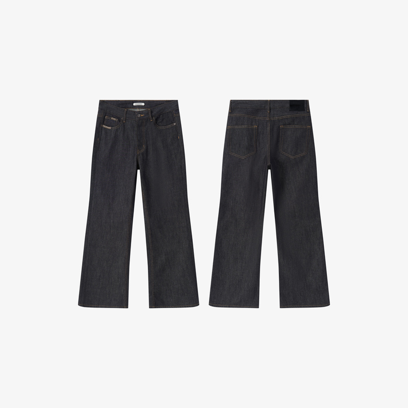 Cat and Mouse 26Ss Hand-Stitched Original Cowhide 646 Jeans for Men (Eco-Friendly, Reactive Dyeing, Not Easy to Fade)