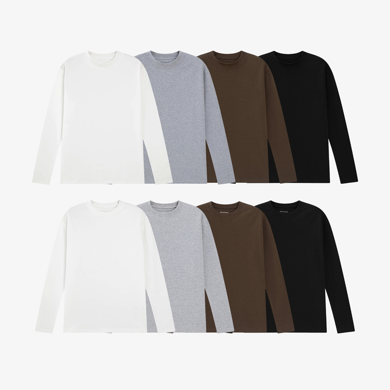 Cat and Mouse 26Aw American Casual Waist-Cinching Long-Sleeve T-Shirt, Solid Color Base Layer, Stretchy Half-High Collar Top Cat and Mouse 26Aw American Casual Waist-Cinching Long-Sleeve T-Shirt, Solid Color Base Layer, Stretchy Half-High Collar Top