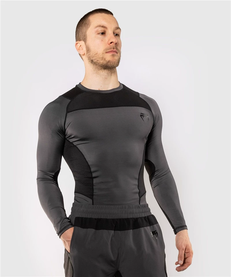 Рашгард Venum G-Fit спортивная компрессийная футболка с длинным рукавом, плотная защита от натирания