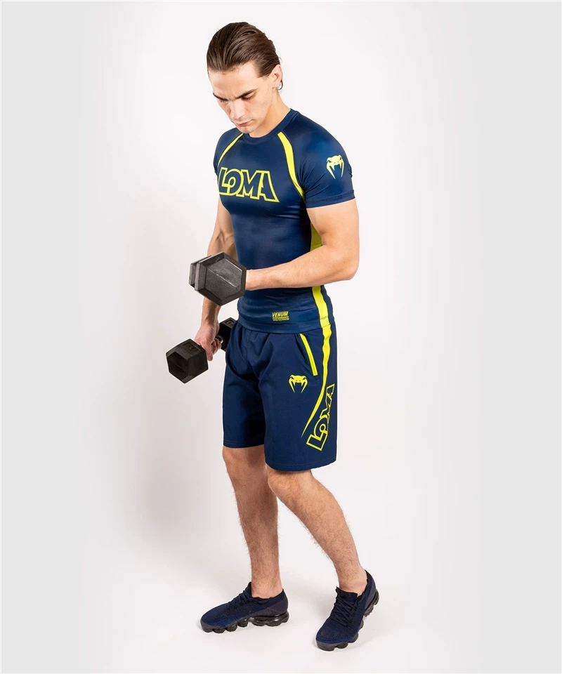 Плотные компрессионные штаны co-branded LOMA EDITION Venom Romaqinke, ко-брендированная ко -брендированная dry T-shirt